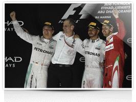 GP Abu Dhabi: Hamilton vence, enquanto o seu companheiro de equipe, Nico Rosberg vence o campeonato